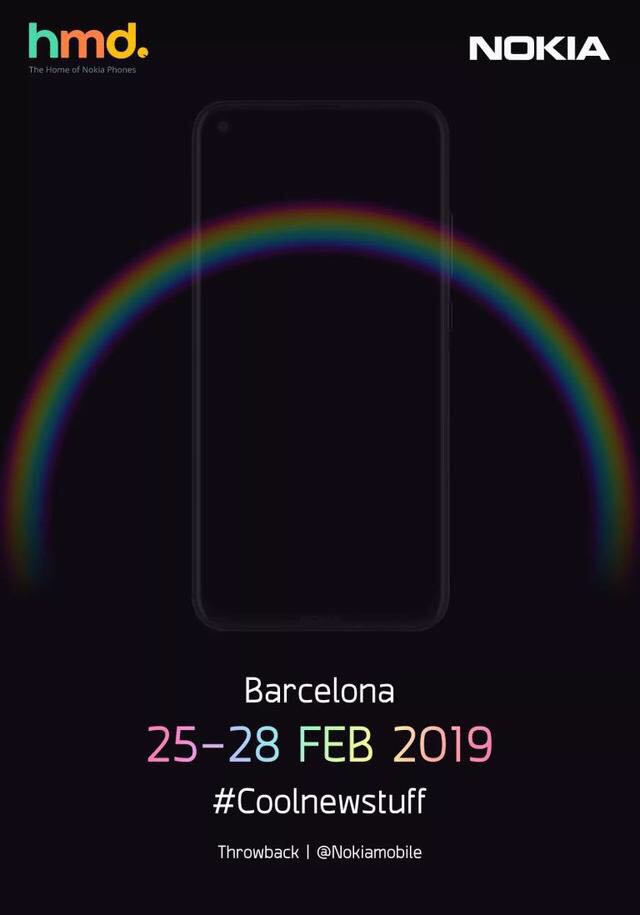 Teaser oficial de lo que parece ser el frente del Nokia 8.1 Plus.