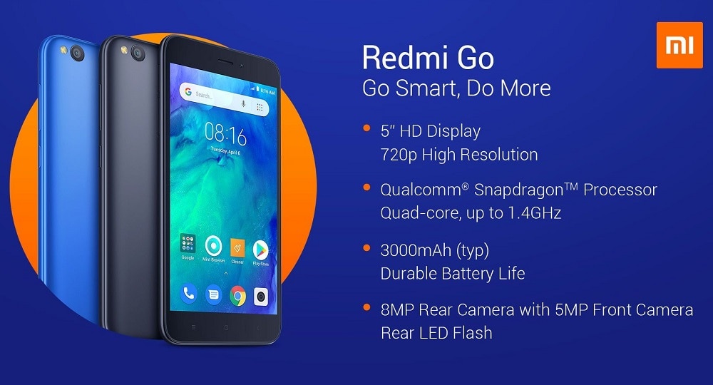 Redmi anuncia el Xiaomi Redmi Go con Android Go 8.1 Oreo y más.