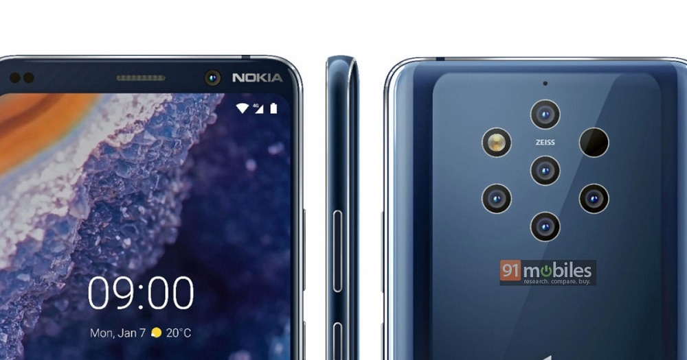 Nokia 9 PureView se filtra en renders de prensa luciendo su cámara quíntuple.