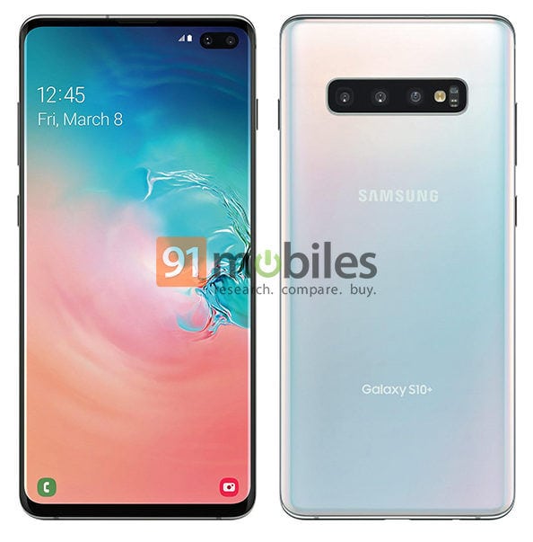 Samsung Galaxy S10+ se filtra completamente de frente y de espaldas.