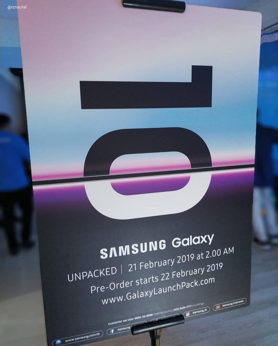 Samsung Galaxy S10 tendrá su preventa el 21 de febrero en occidente y 22 en oriente.