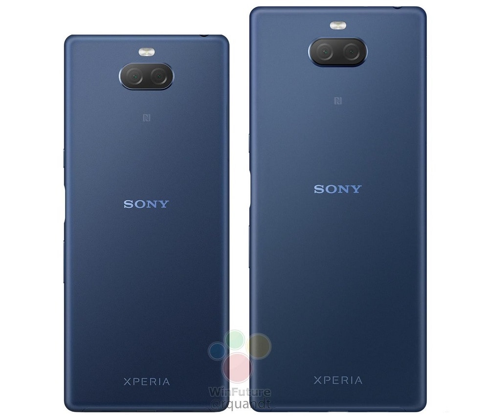 Sony Xperia 10 y 10 Plus se filtran en renders de frente, de espaldas y de lado.