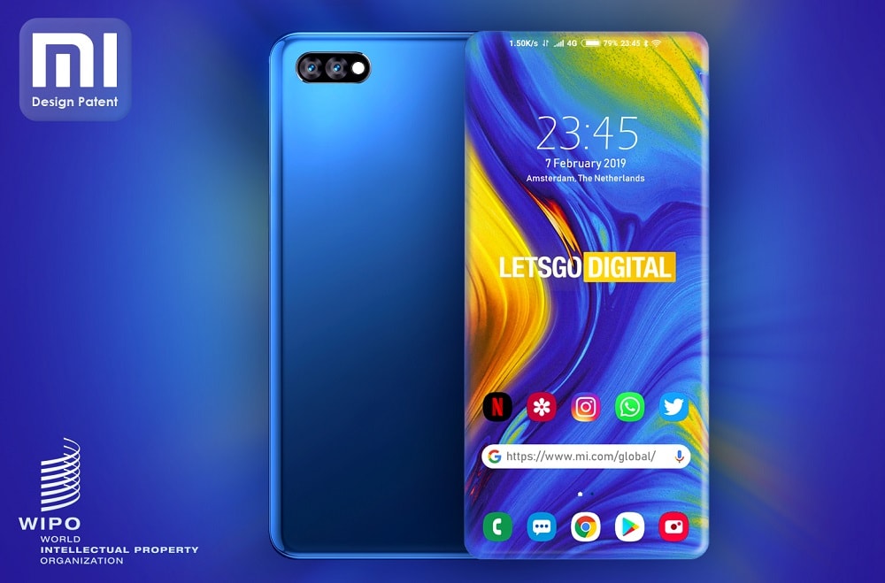 Xiaomi patenta un display con cuatro lados curvados en la WIPO.