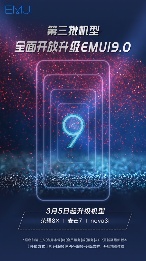 Huawei distribuye Android 9.0 Pie para tres de sus teléfonos de 2018.
