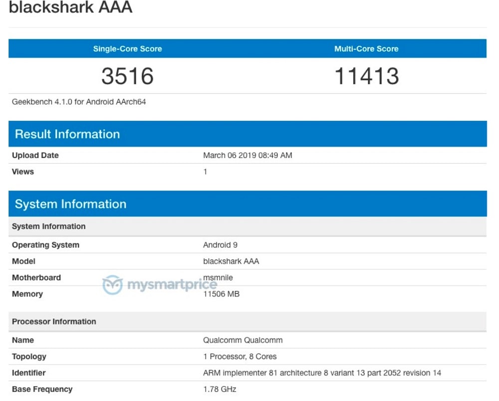 Xiaomi Black Shark 2 surge en un benchmark revelando un Snapdragon 855.