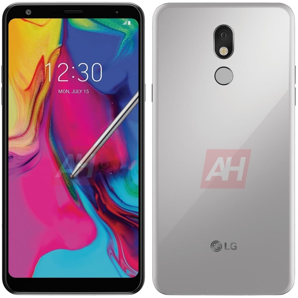 Render filtrado del LG Stylo 5 color Platinum Gray.