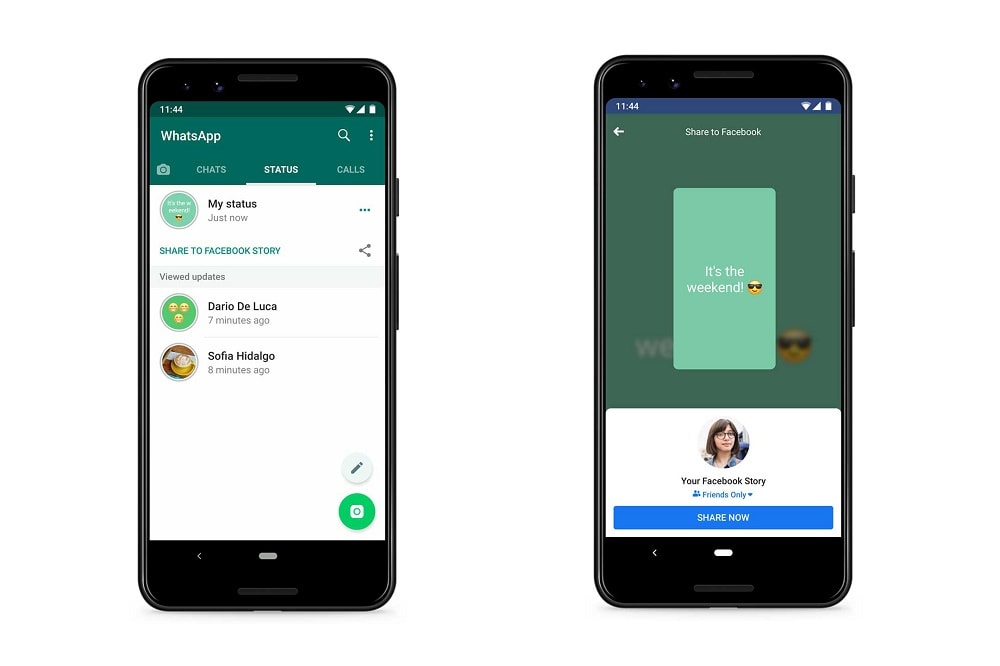 WhatsApp permitiría vincular tu status en Facebook e Instagram.