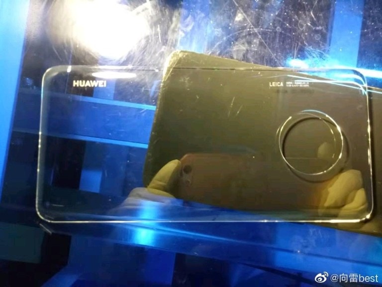 Según esta foto filtrada, el Huawei Mate 30 Pro tendría cámara posterior redonda.