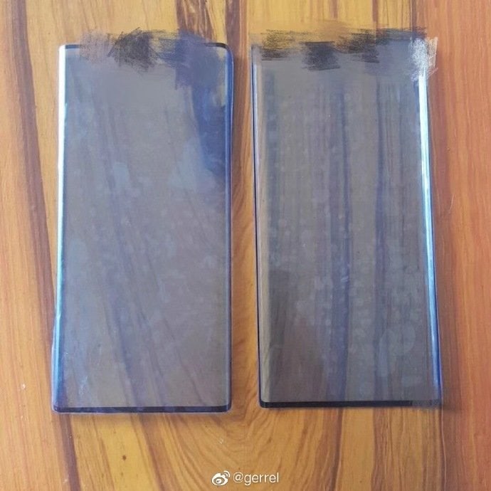 Fotografía filtrada del frente de los Huawei Mate 30 y Mate 30 Pro.