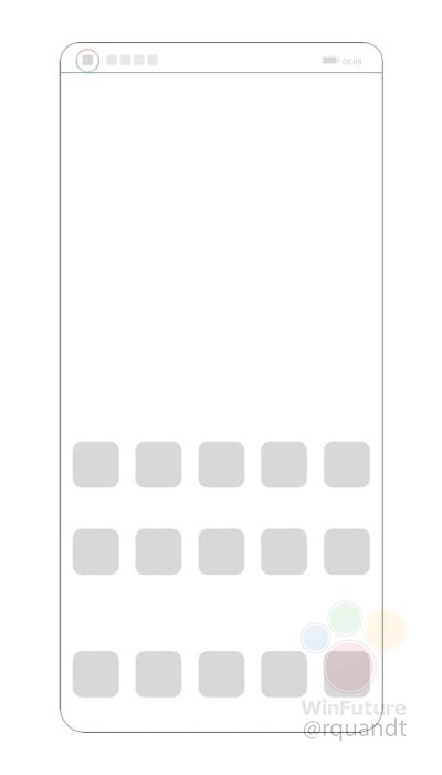 Render ilustrativo del smartphone de Huawei con cámara intra-display.