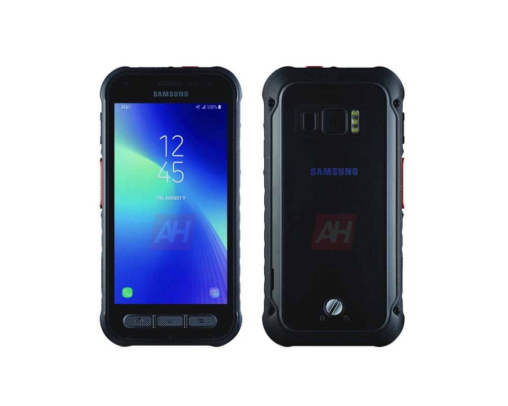Render filtrado de un Samsung Galaxy Active con botones físicos de navegación.