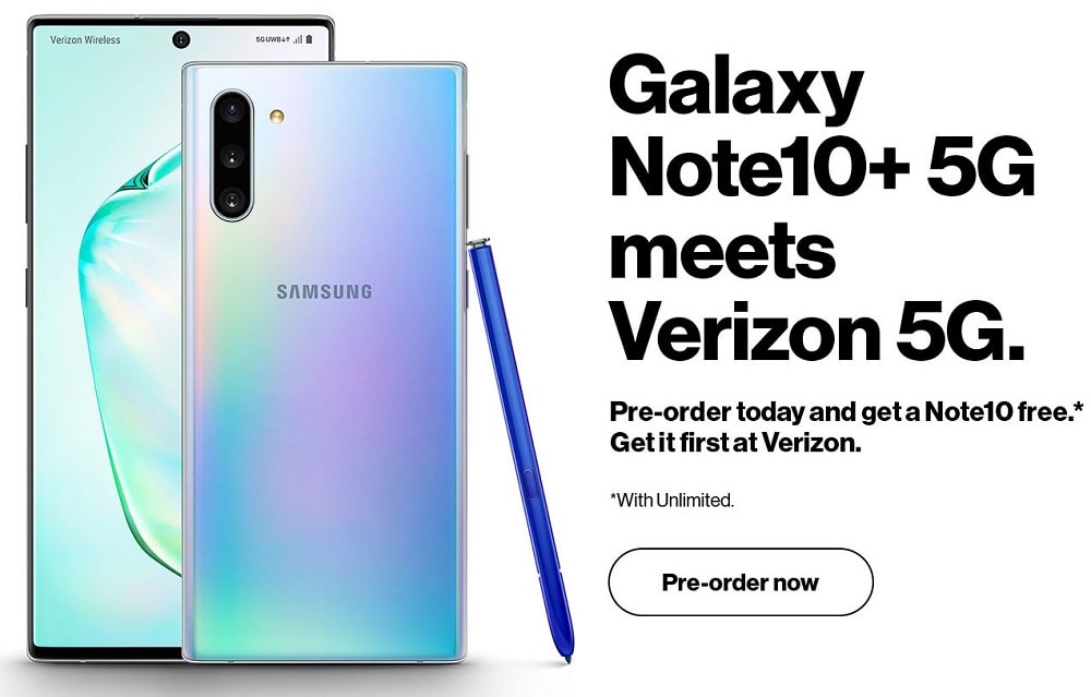 Render publicitario filtrado del Samsung Galaxy Note 10+ 5G.