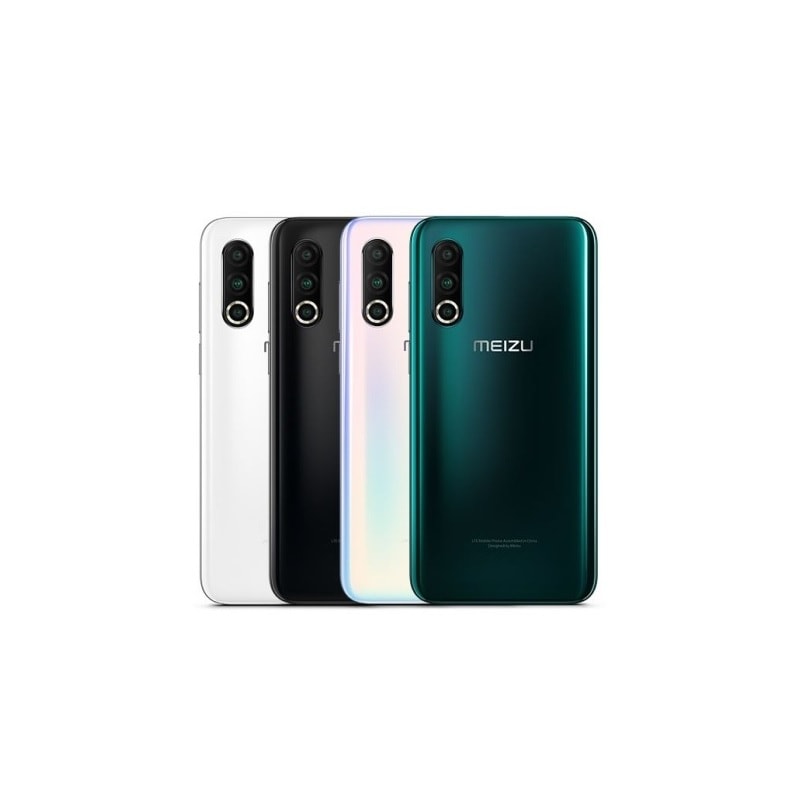 El Meizu 16s Pro se presenta en colores blanco, negro, verde y blanco iridiscente.