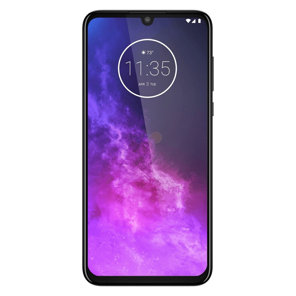 Render frontal filtrado del Motorola One Zoom aún no anunciado.