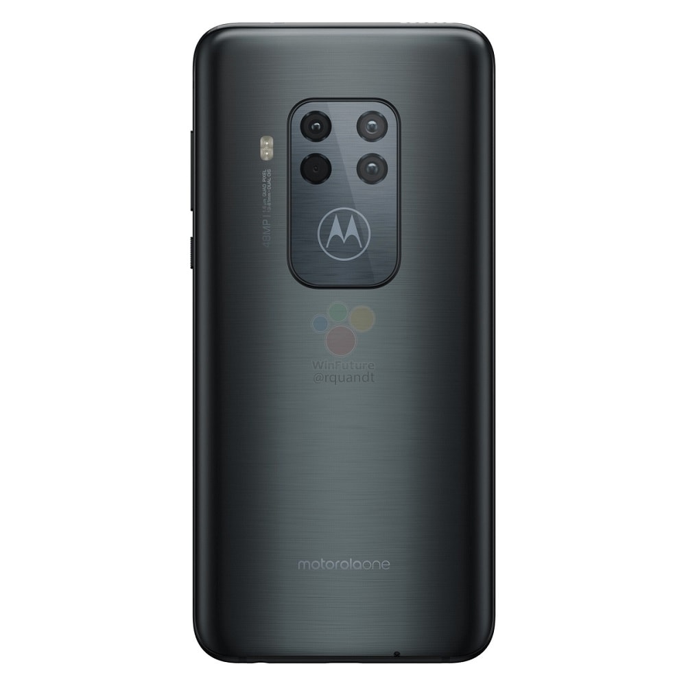 Render dorsal filtrado del Motorola One Zoom aún no anunciado.