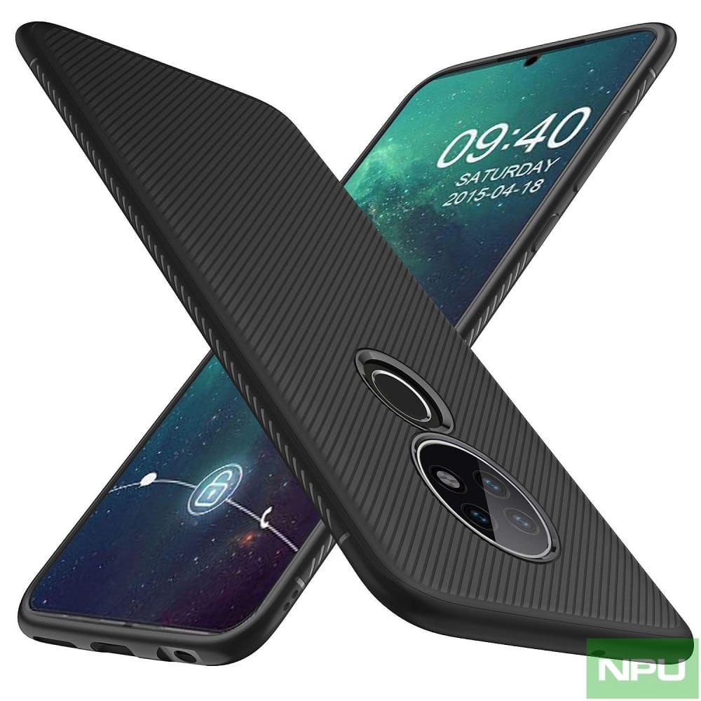 Renders filtrado del Nokia 7.2 que muestra su cámara posterior triple redonda.
