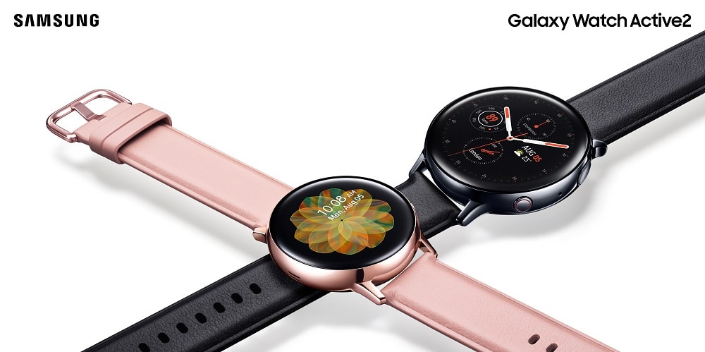 Samsung anuncia el Samsung Galaxy Watch Active 2 con carcasa de aluminio o acero inoxidable.