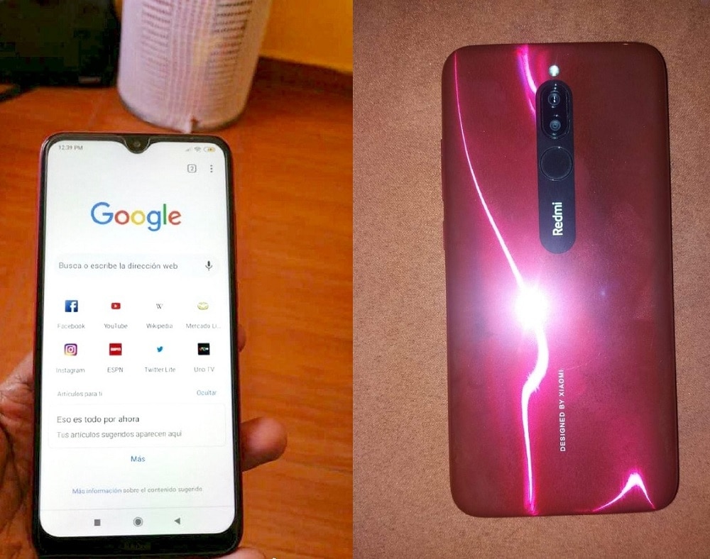 Fotografías filtradas del frente y dorso del Xiaomi Redmi 8.