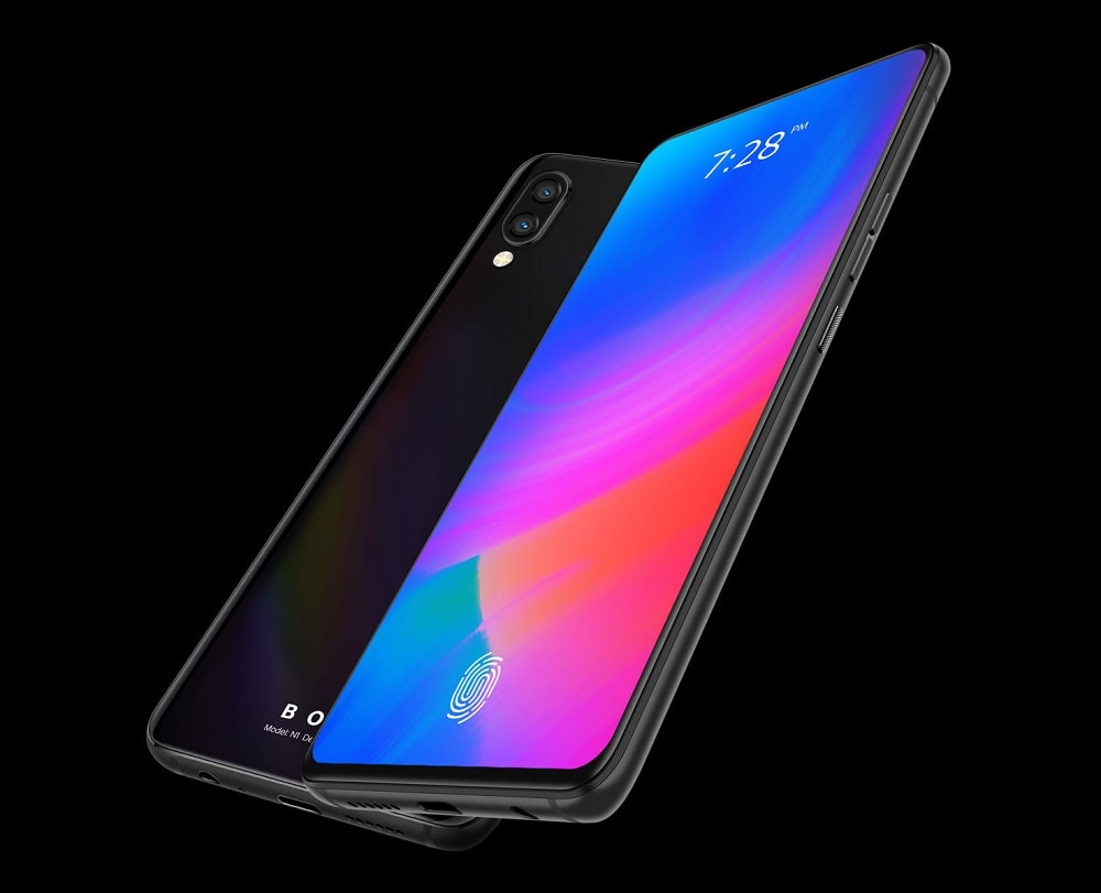 Render oficial del frente y dorso del BLU Bold N1 color Raven Black.