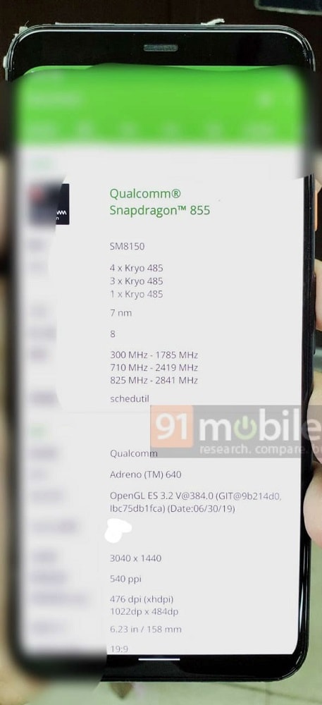 Captura de la pantalla del Google Pixel 4 XL mostrando algunas de sus características.