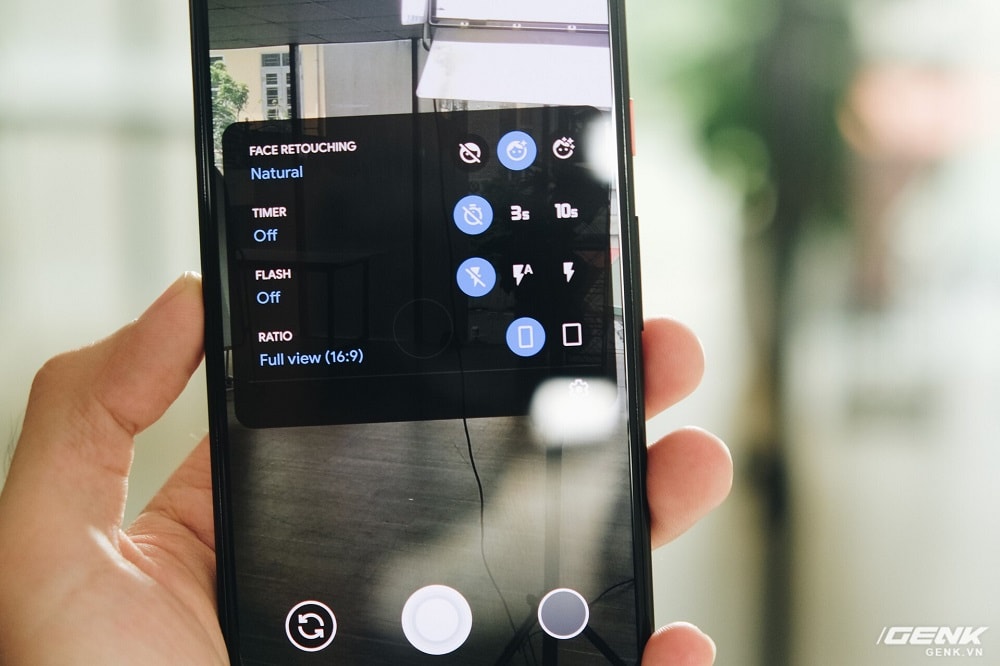 Foto del Google Pixel 4 con su nueva interfaz de cámara.