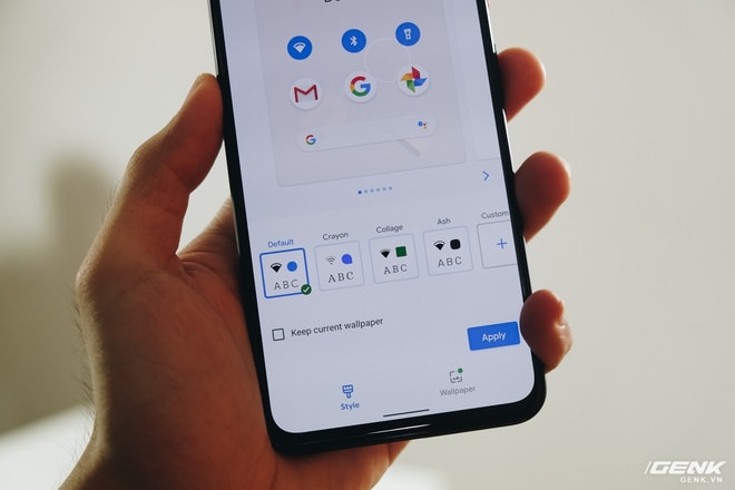 Foto filtrada del Google Pixel 4 con nuevas plantillas de organización de íconos.