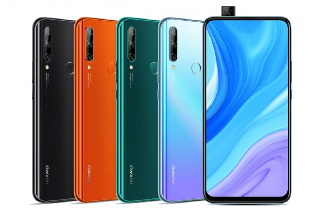 Render del Huawei Enjoy 10 Plus mostrando todos sus colores.