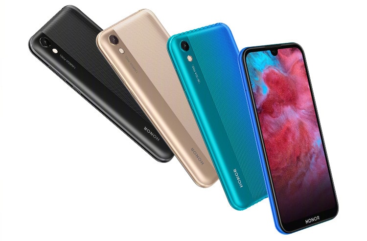 Render del Huawei Honor Play 3e mostrando todos sus colores.