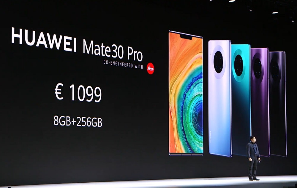 Colores y precio del modelo básico del Huawei Mate 30 Pro.