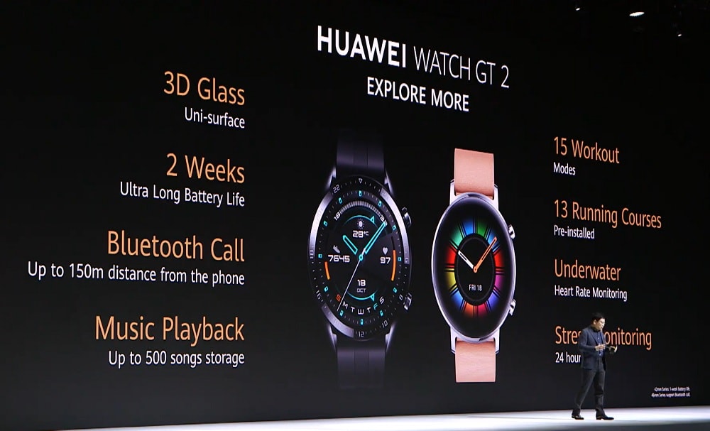 Algunas características oficiales del Huawei Watch GT 2.