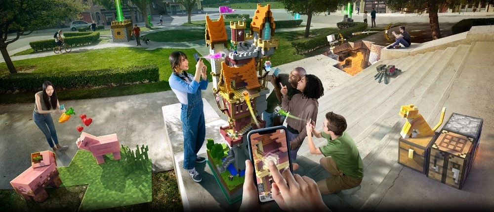 Minecraft Earth nos permite combinar Minecraft con realidad aumentada.