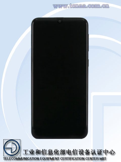 Diseño frontal del Samsung Galaxy M30s según TENAA.