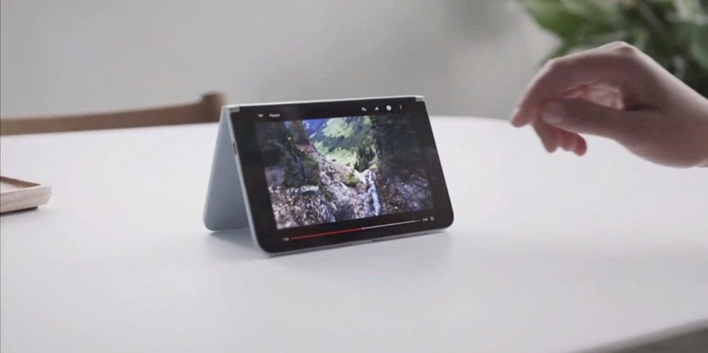 Posición en forma de atril de la Microsoft Surface Pro.