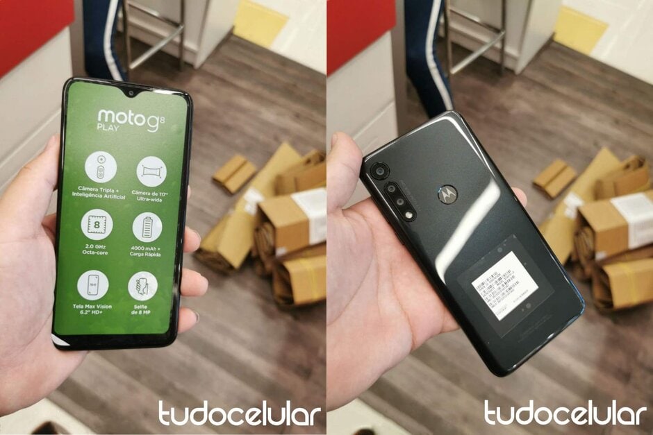 Fotos del frente y dorso del Motorola Moto G8 Play.