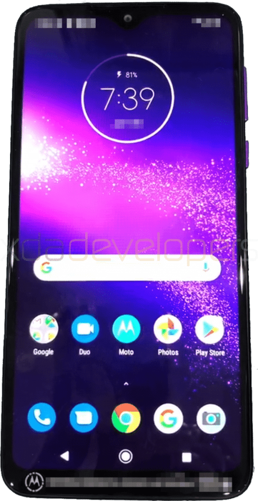 Diseño frontal filtrado del Motorola One Macro.