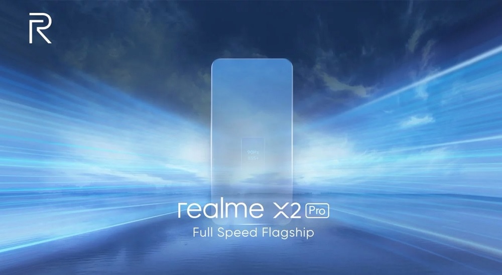 Diseño frontal del OPPO Realme X2 Pro que se anunciará en Europa.