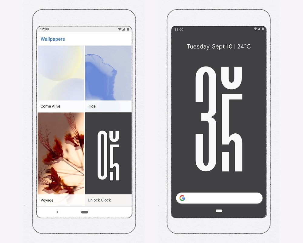 Ilustración de en dónde encontrar y cómo se ve Unlock Clock.