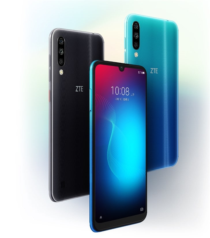 Diseño del ZTE Blade A7s en colores negro y azul.