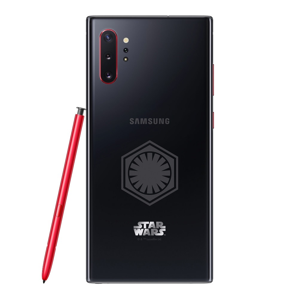 Render oficial del dorso del Samsung Galaxy Note 10+ Star Wars Edition.