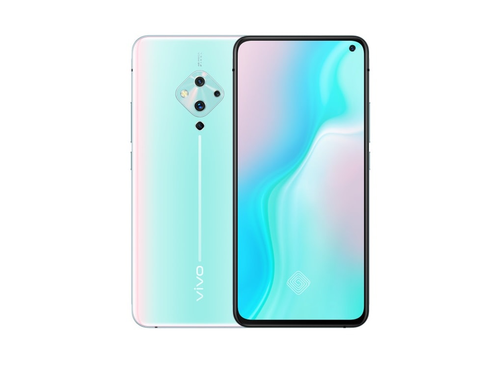 Diseño frontal y dorsal del Vivo S5 color Light Blue.