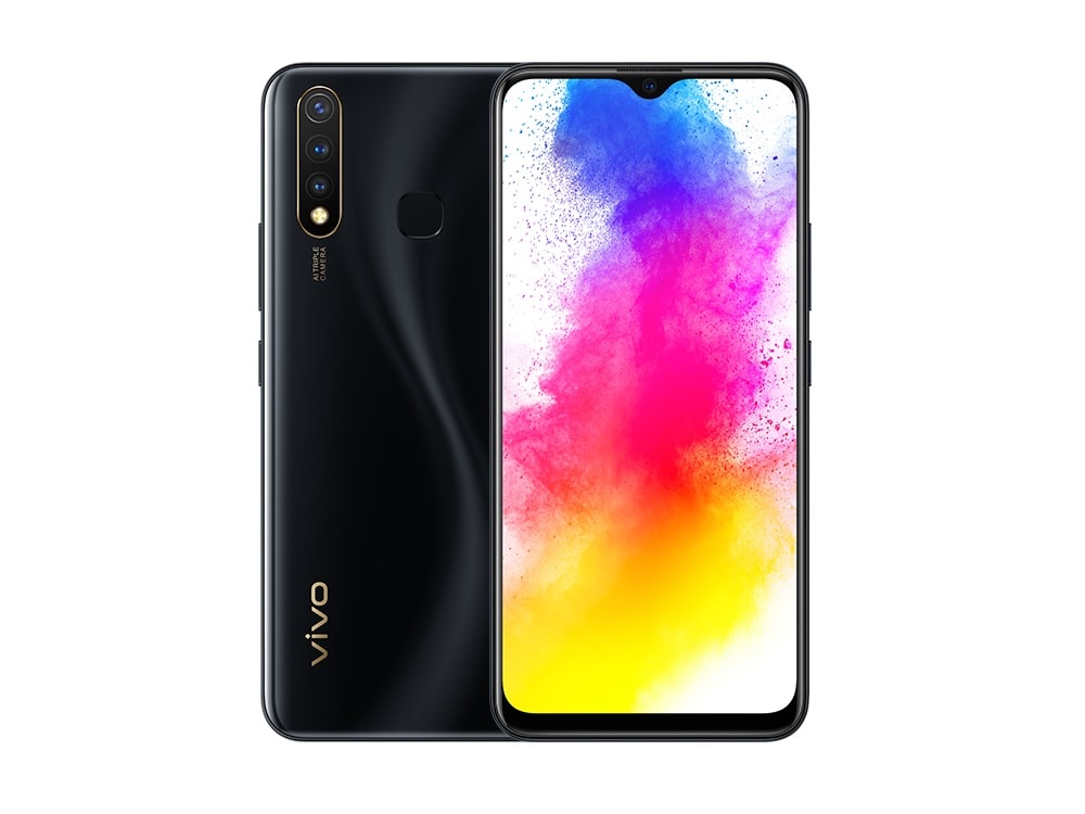 Render frontal y dorsal del Vivo Z5i color Glazed Black.