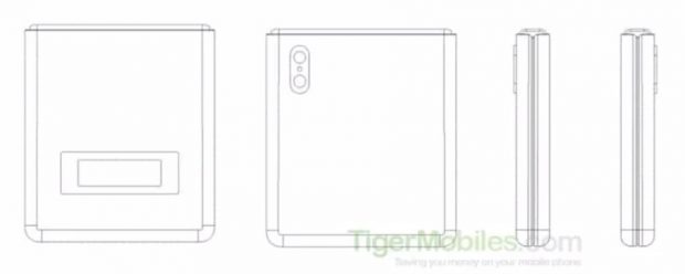 Xiaomi Foldable patentado plegado horizontalmente sobre sí mismo.