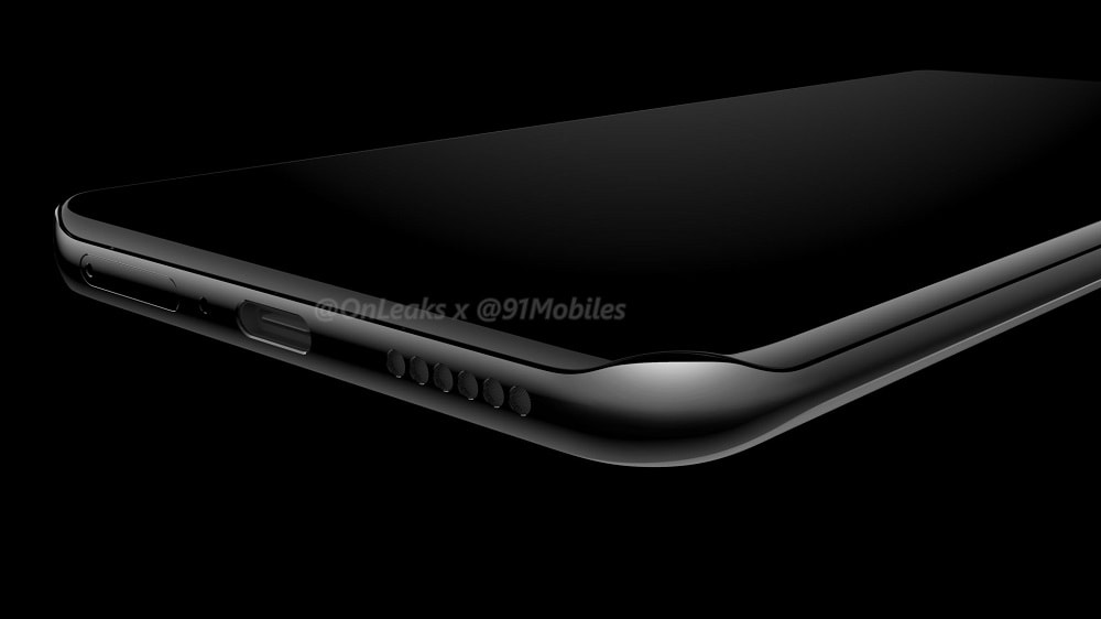 Render conceptual del Huawei P40 que permite ver la curvatura de su display.