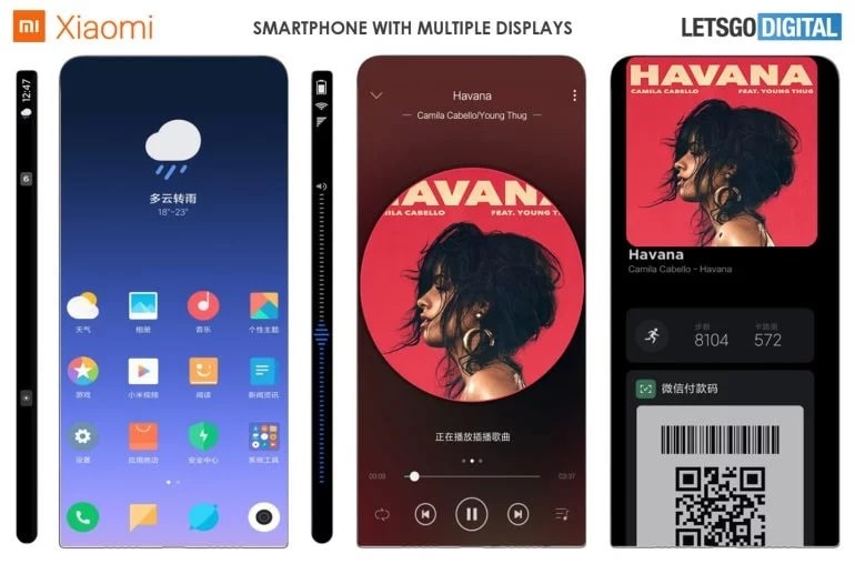 Ilustración de cómo lucirían las apps en el Xiaomi Mi Mix Alpha 2 con pantalla completa en ambas caras.