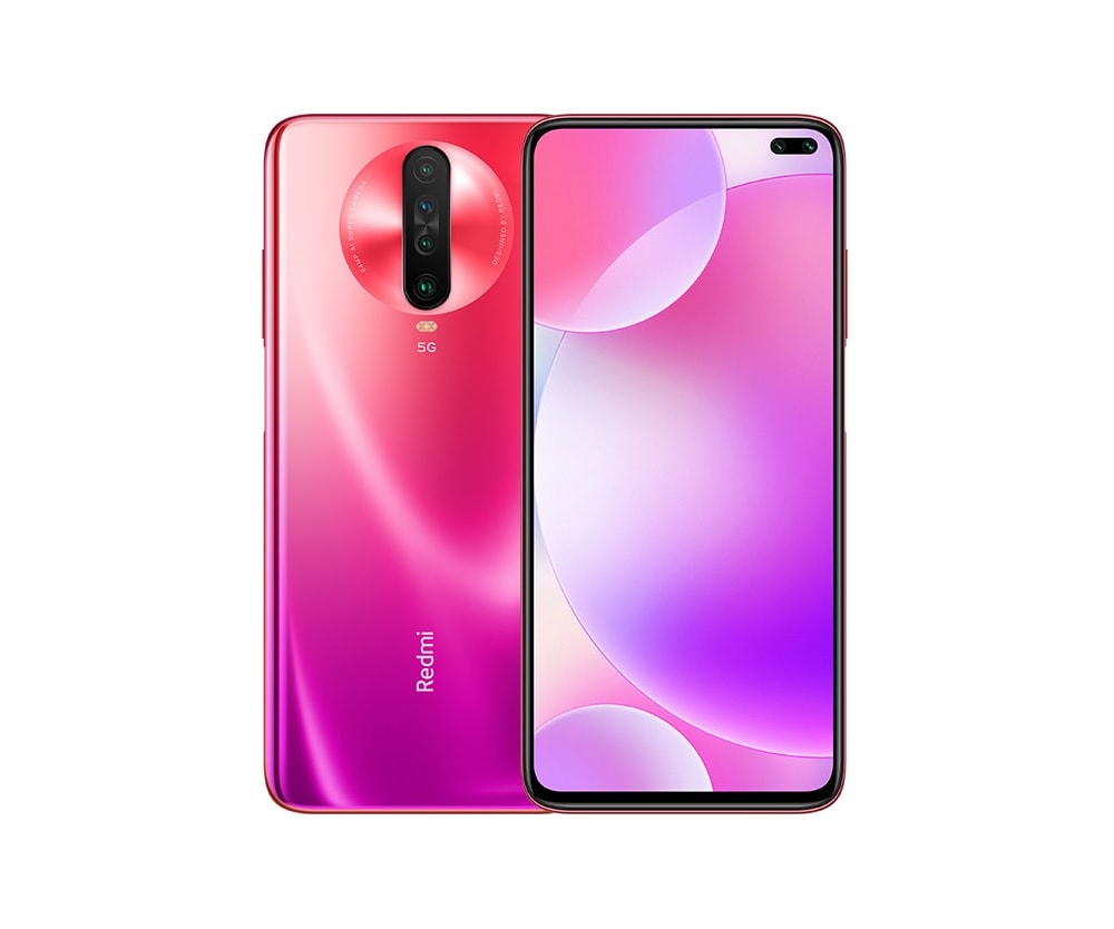 Render oficial del diseño frontal y dorsal del Xiaomi Redmi K30 5G.