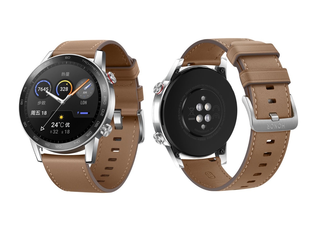 Diseño frontal y dorsal del Huawei Honor Magic Watch 2.
