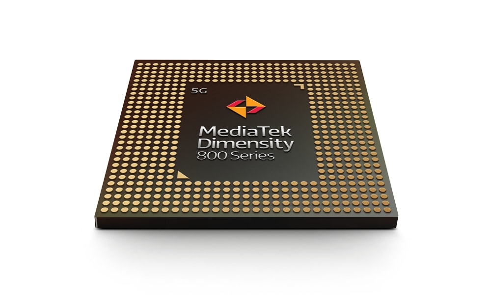 Ilustración del MediaTek Dimensity 800 con módem 5G integrado.