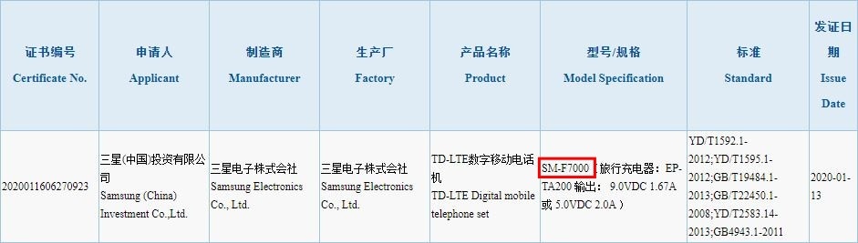 Detalles revelados del Samsung Galaxy Flip Z gracias a su certificación 3C.