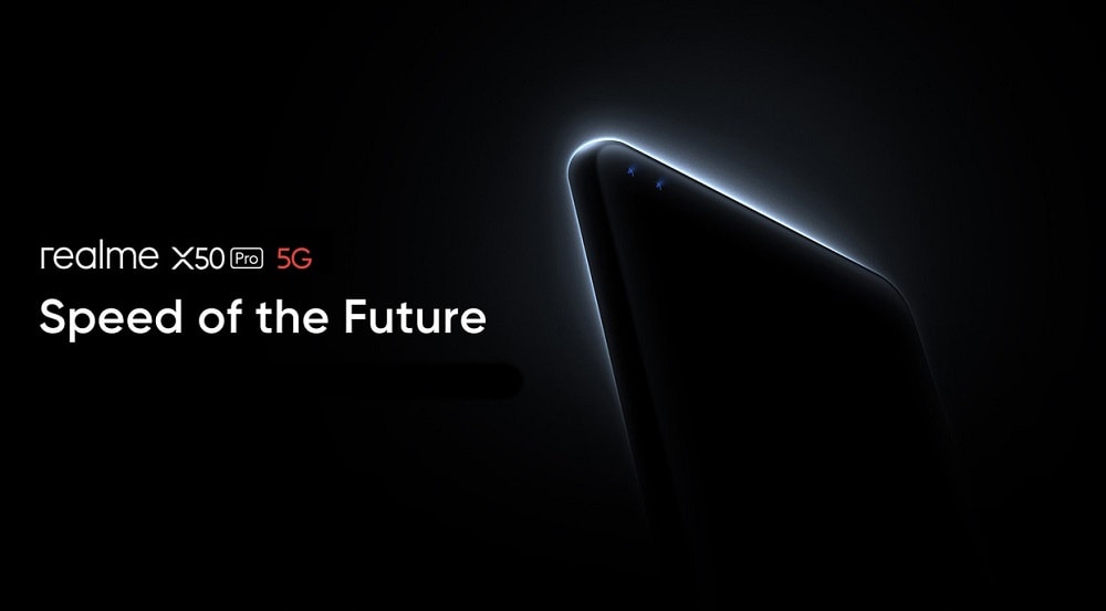 Teaser oficial del Realme X50 Pro anticipando sus características.