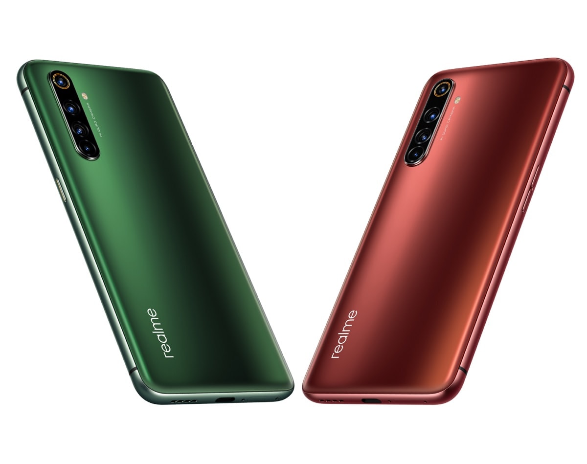Renders oficiales del diseño dorsal del Realme X50 Pro en sus dos colores.